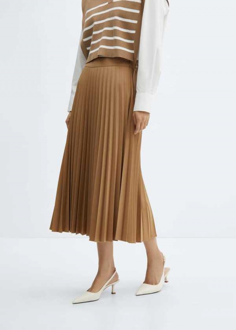 Mango Plisovaný Midi Skirt | MNG-24249