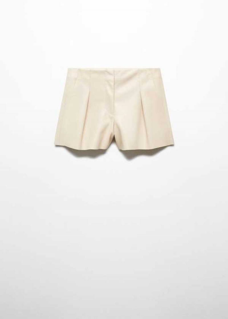 Mango Plisovaný Mid-rise Shorts | MNG-24605