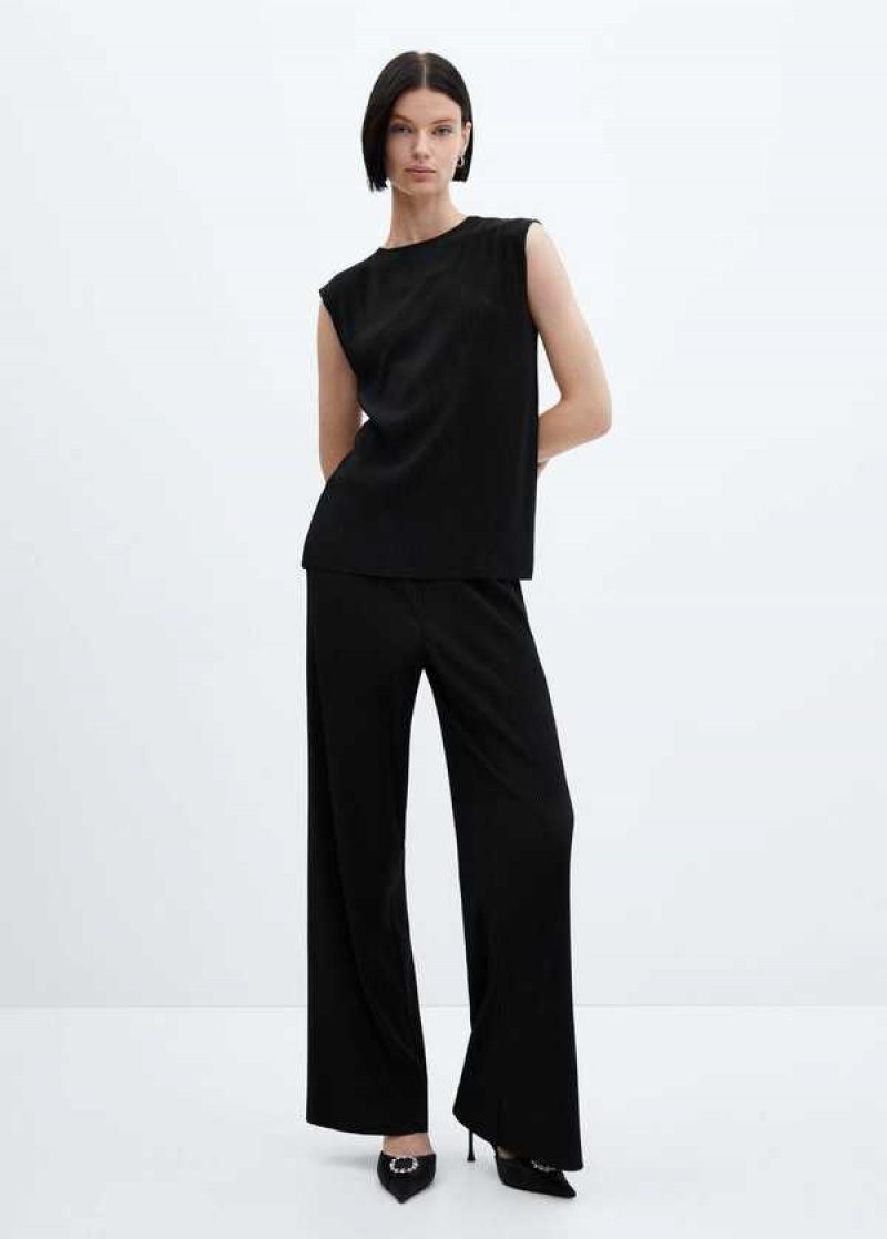 Mango Plisovaný Palazzo Pants | MNG-24583