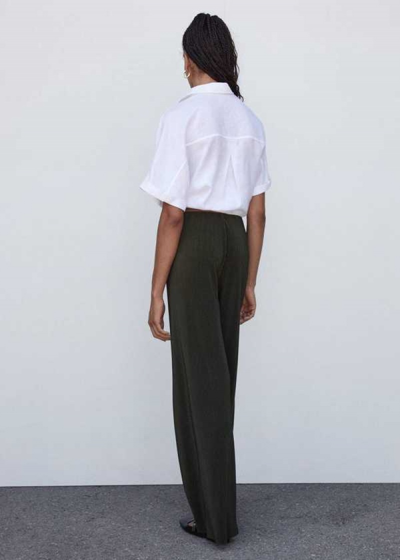 Mango Plisovaný Rovný Trousers | MNG-24331