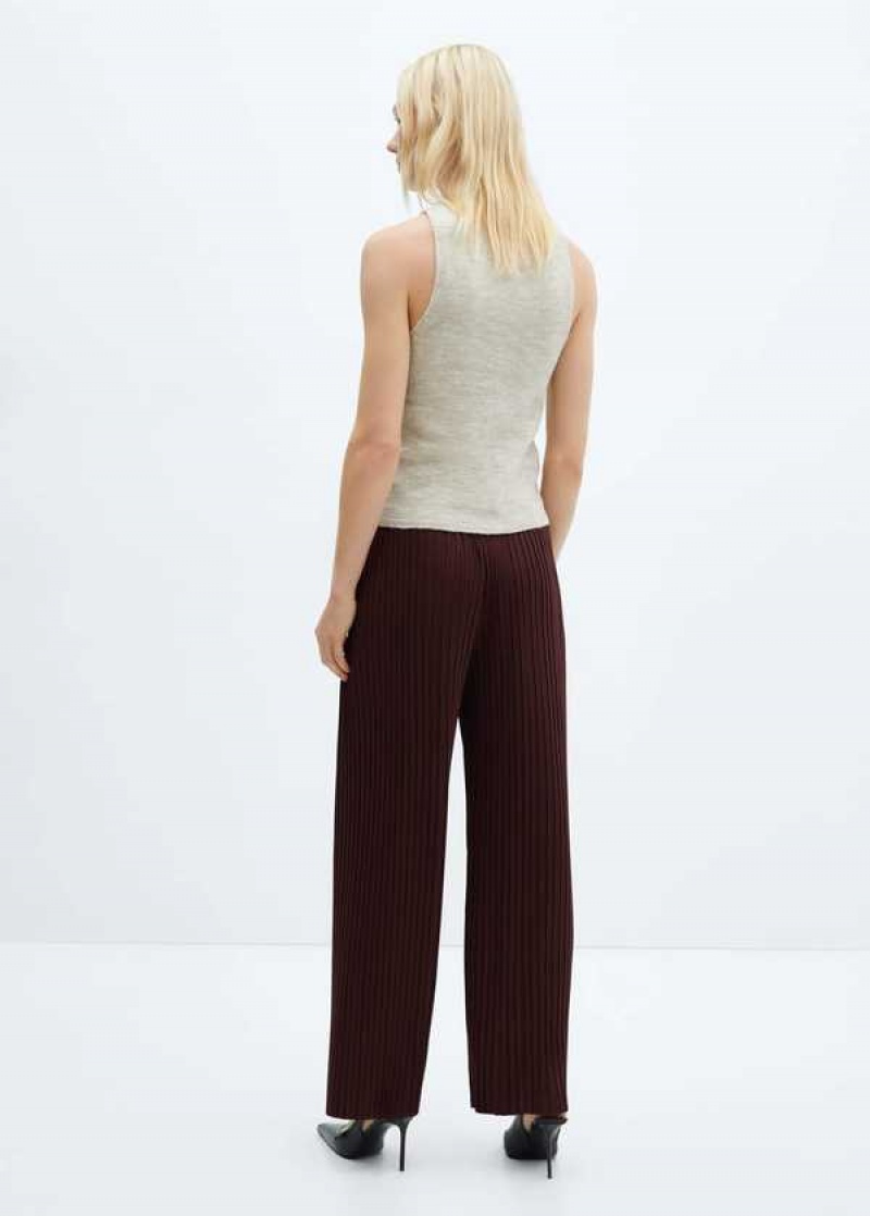 Mango Plisovaný Rovný Trousers | MNG-24570