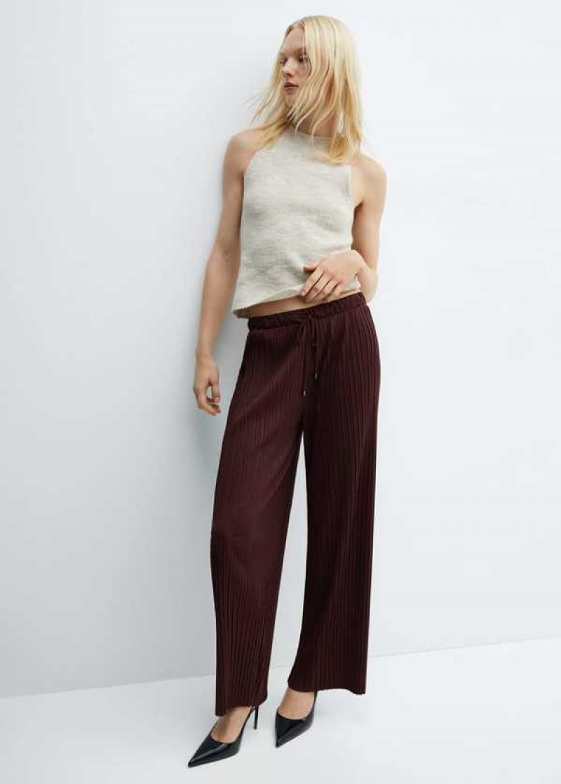 Mango Plisovaný Rovný Trousers | MNG-24570