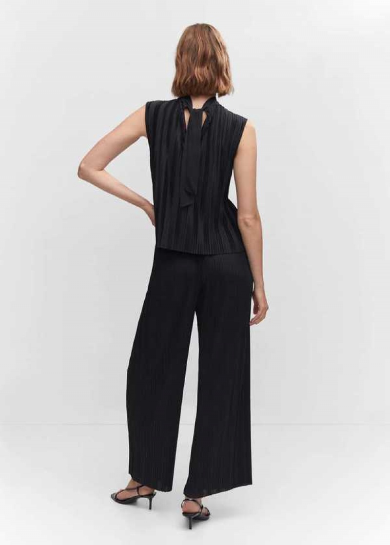 Mango Plisovaný Wideleg Pants | MNG-24374