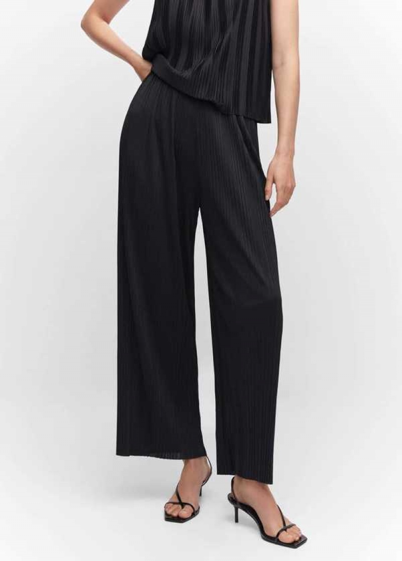 Mango Plisovaný Wideleg Pants | MNG-24374