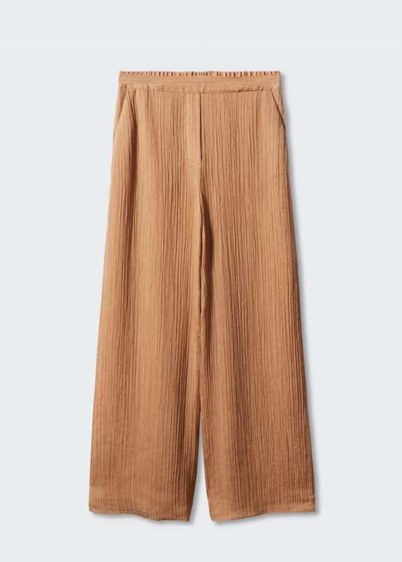 Mango Plisovaný Wideleg Pants | MNG-24442