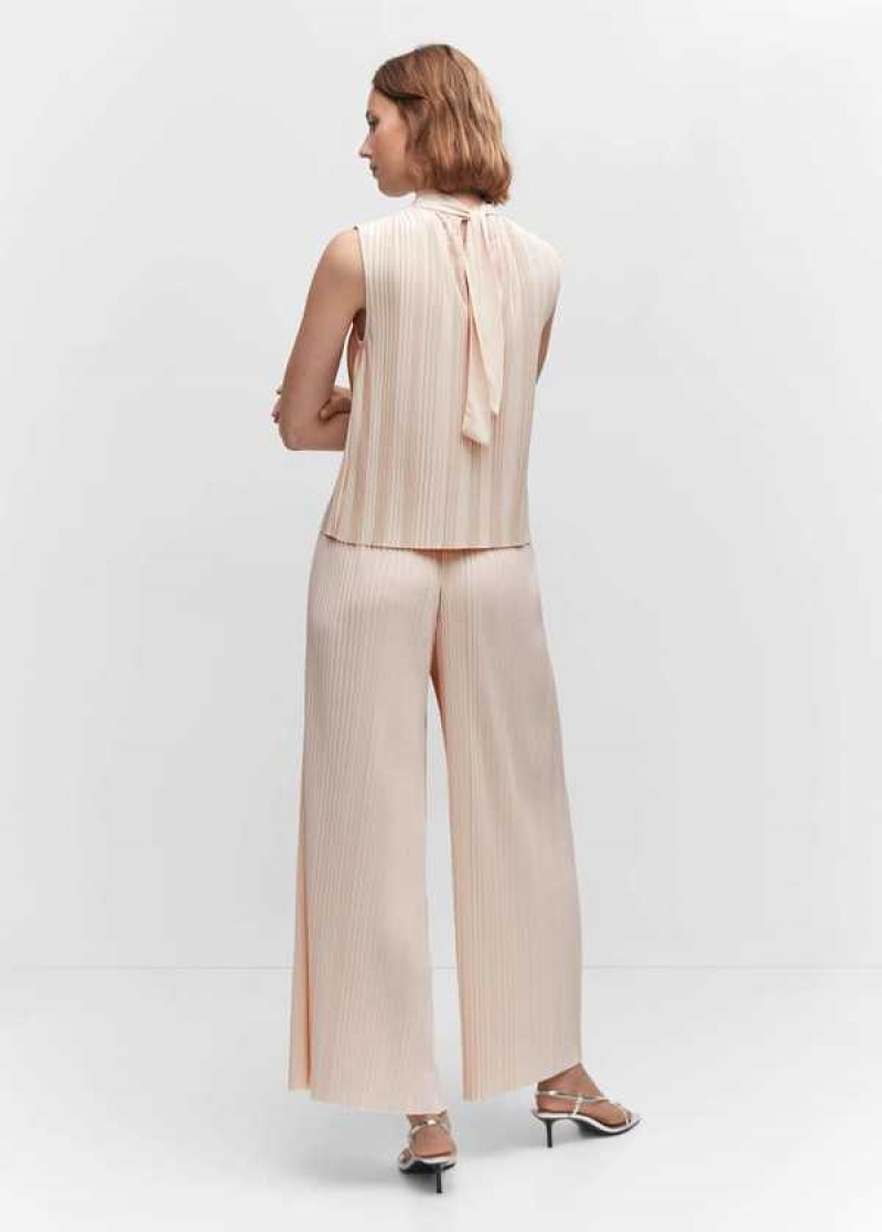 Mango Plisovaný Wideleg Pants | MNG-24459