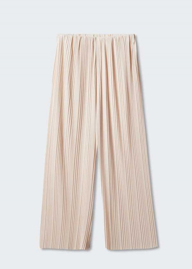 Mango Plisovaný Wideleg Pants | MNG-24459