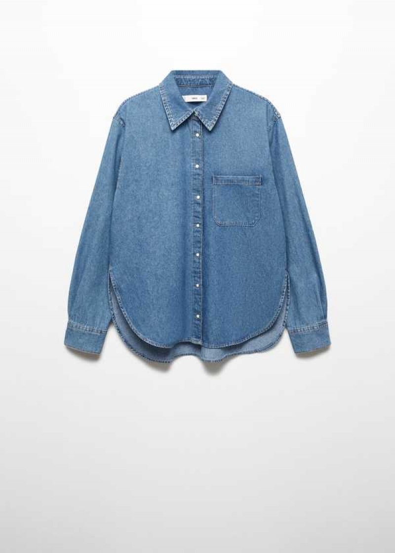 Mango Pocket Denim Shirt | MNG-25334