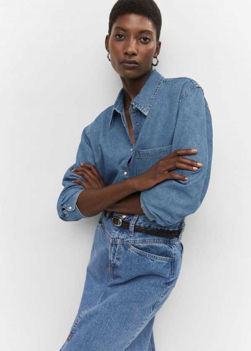 Mango Pocket Denim Shirt | MNG-25334