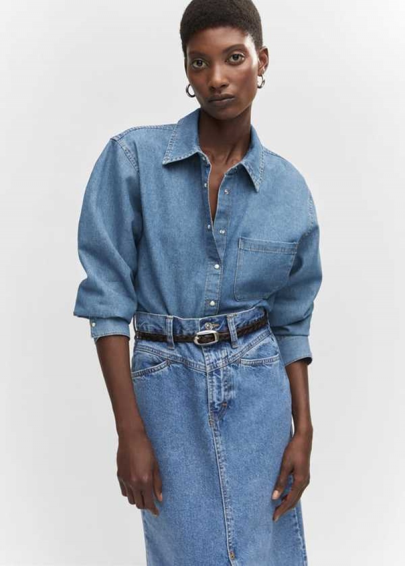 Mango Pocket Denim Shirt | MNG-25334