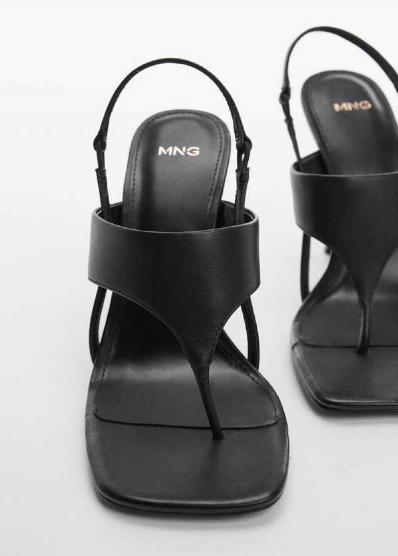 Mango Podpatku Læder Sandals With Straps | MNG-23494