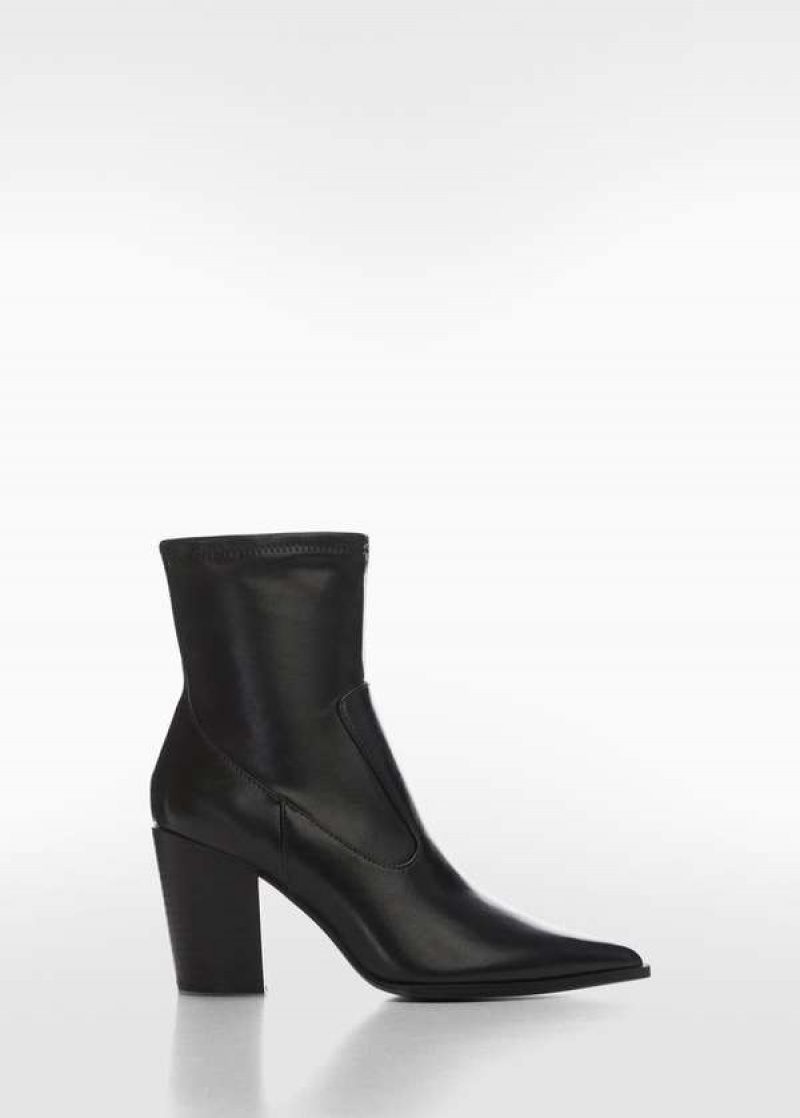 Mango Pointed-toe Ankle Boot Swith Na Zip Closure | MNG-23556