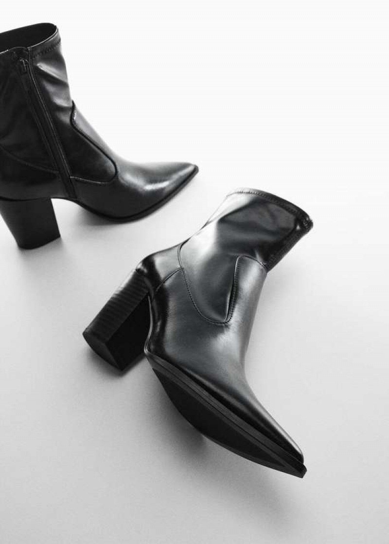 Mango Pointed-toe Ankle Boot Swith Na Zip Closure | MNG-23556