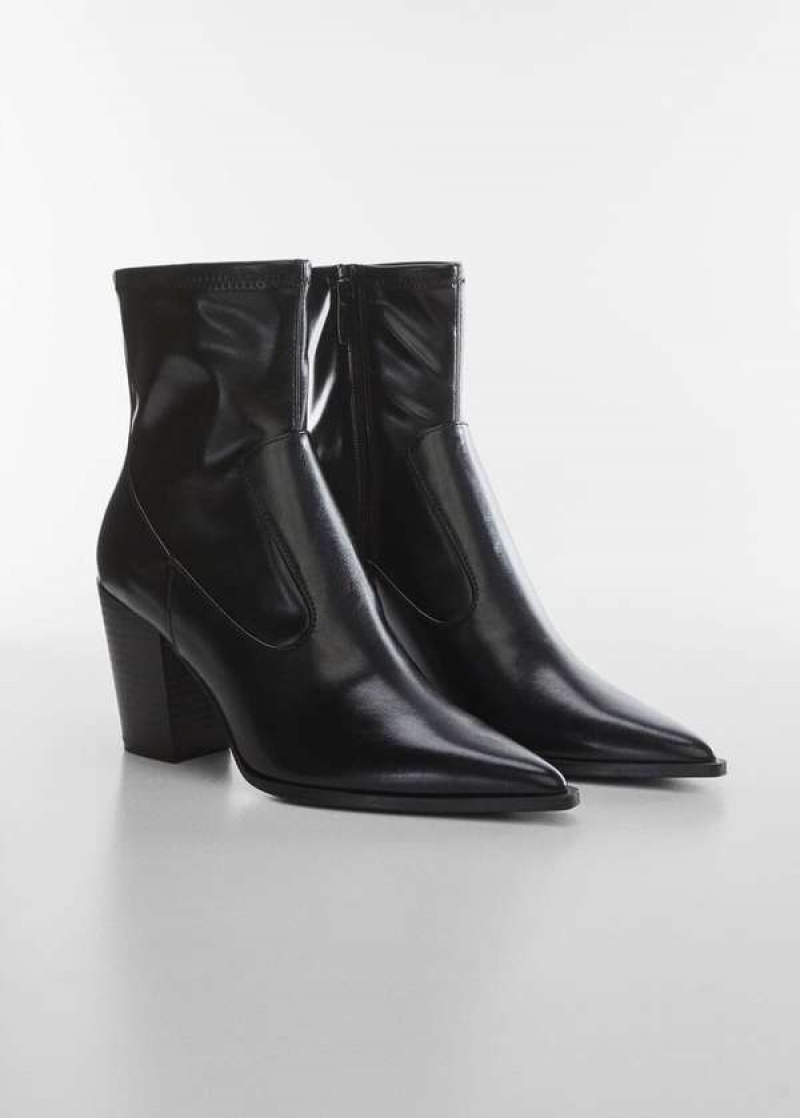 Mango Pointed-toe Ankle Boot Swith Na Zip Closure | MNG-23556