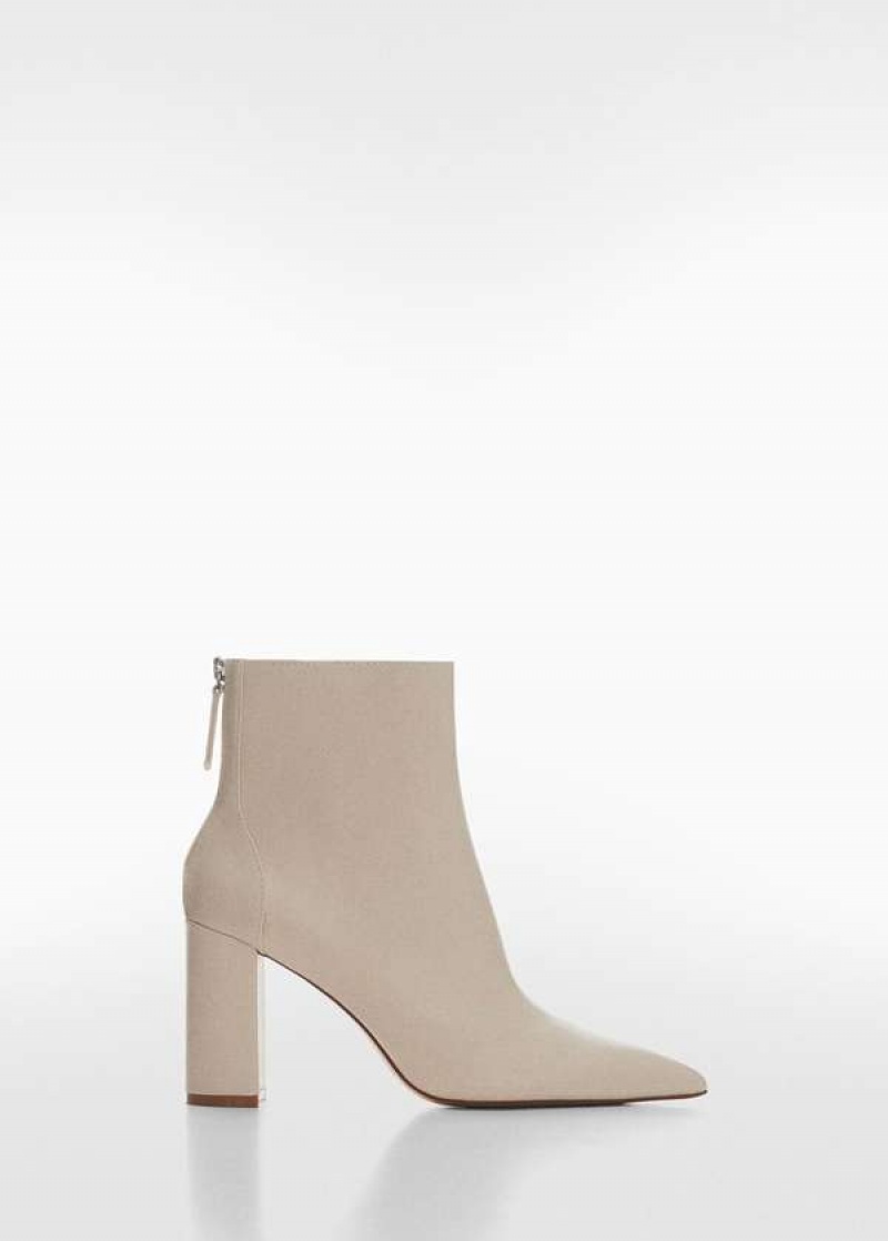 Mango Pointed-toe Ankle Boot Swith Na Zip Closure | MNG-23443