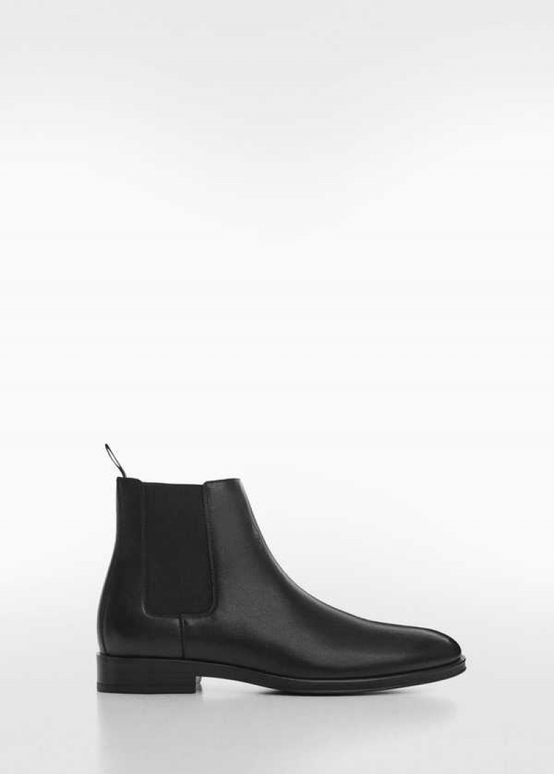 Mango Polished Læder Chelsea Boots | MNG-21320