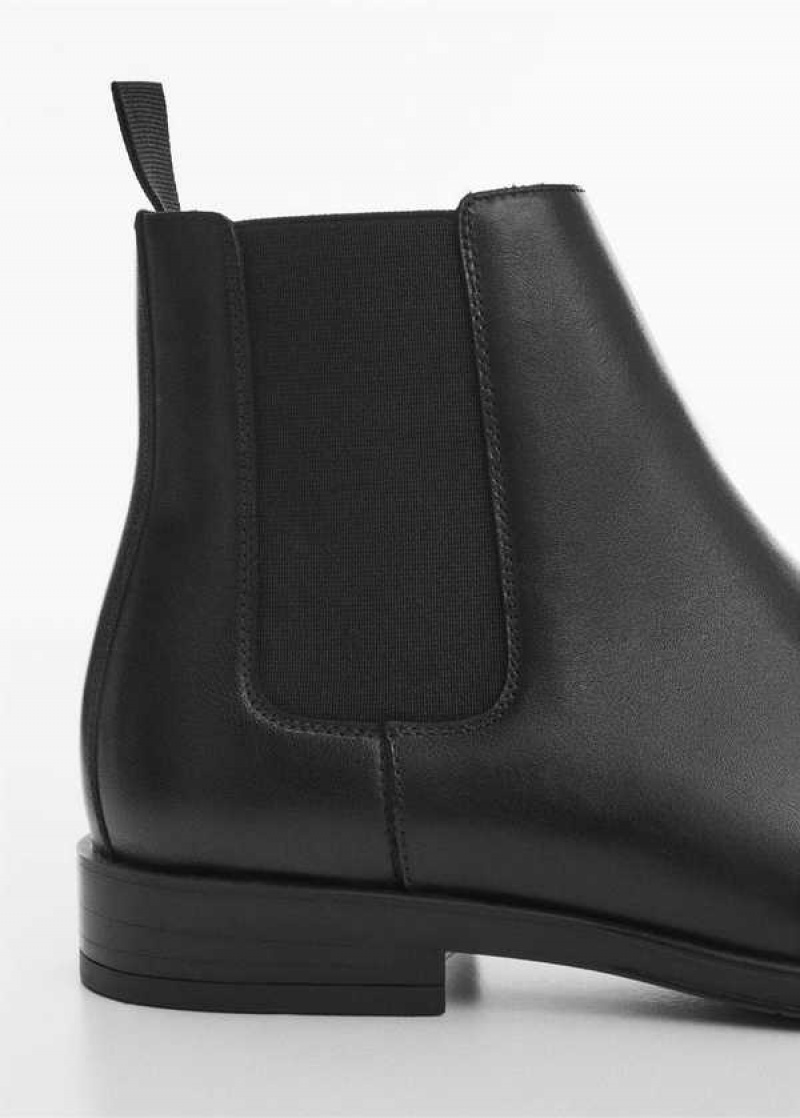 Mango Polished Læder Chelsea Boots | MNG-21320