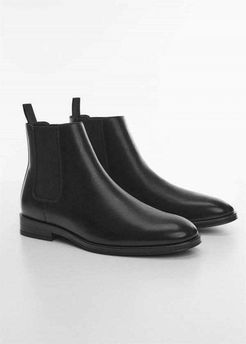 Mango Polished Læder Chelsea Boots | MNG-21320