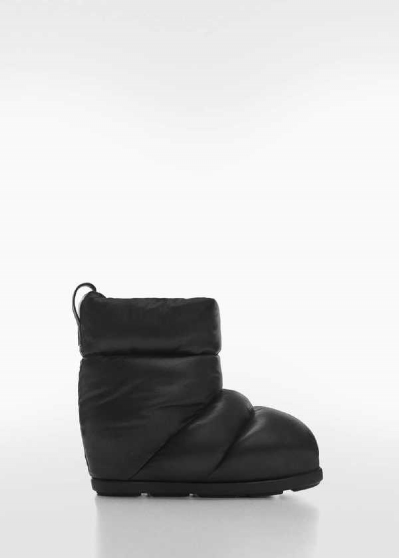 Mango Polstrovaný Læder Boots | MNG-23530