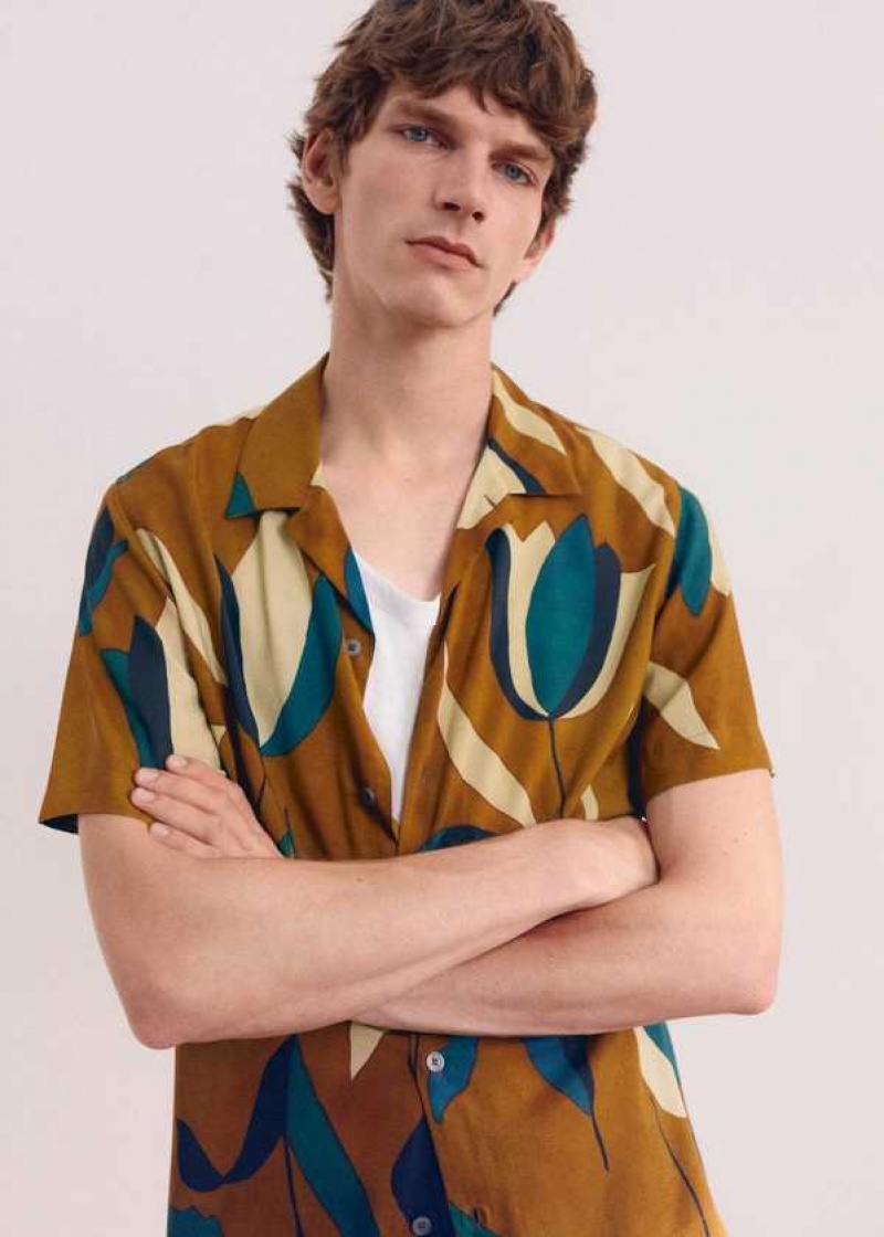 Mango Printed Bowling Shirt | MNG-22077