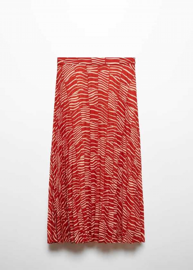 Mango Printed Plisovaný Skirt | MNG-24275