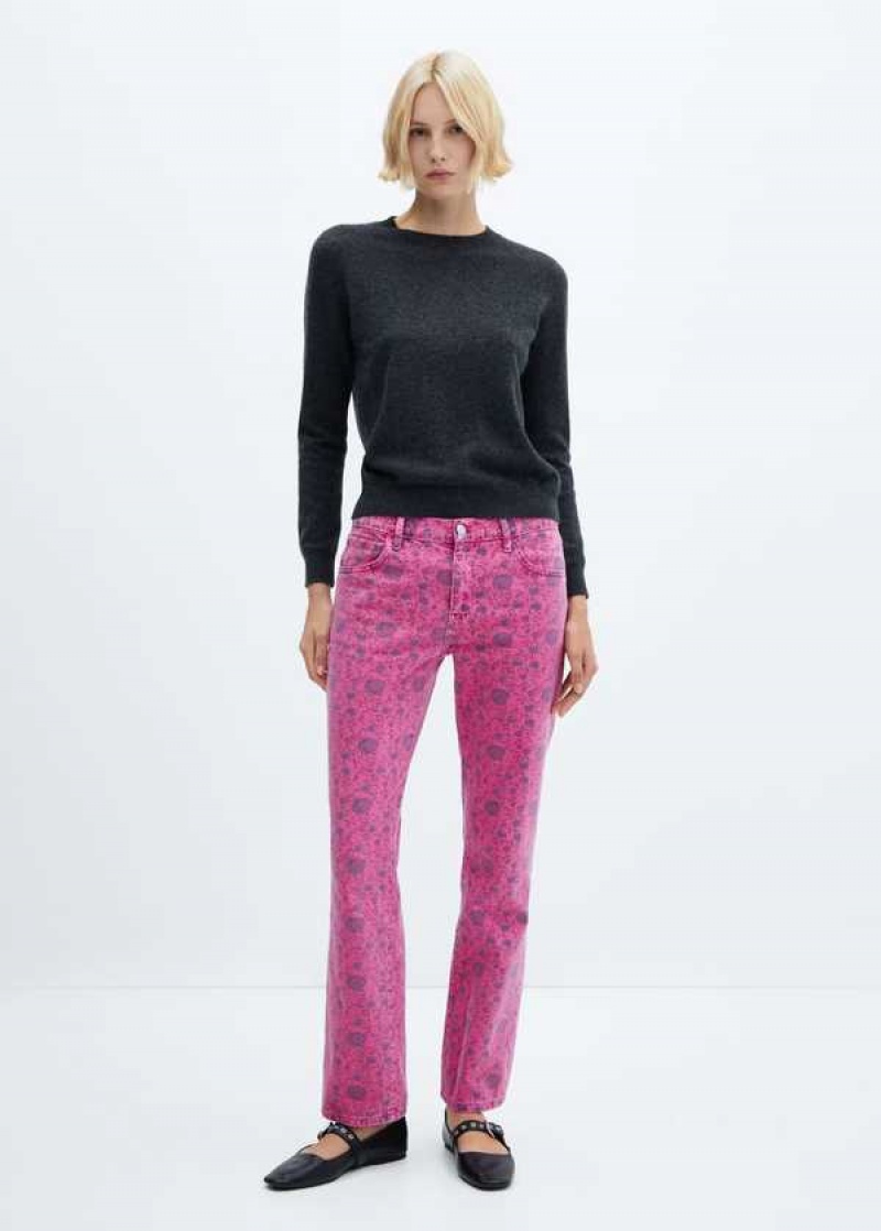 Mango Printed Rovný Jeans | MNG-23806