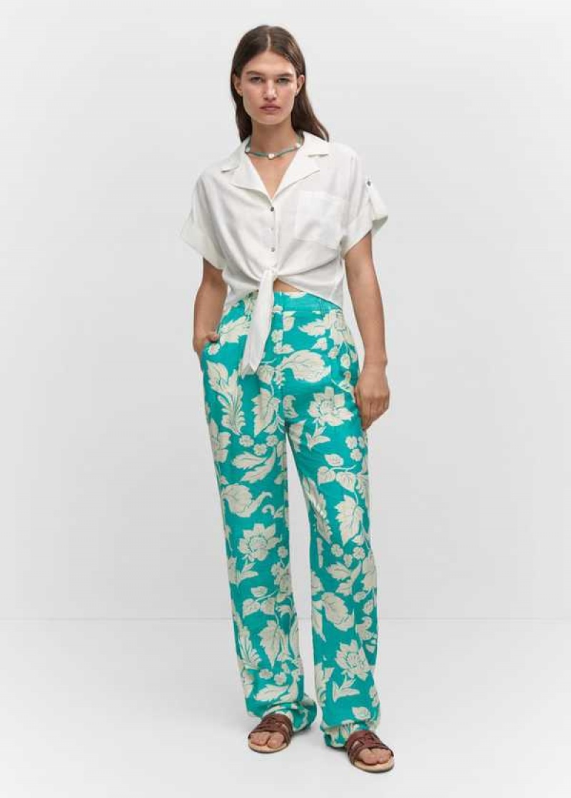 Mango Printed Rovný Pants | MNG-24438