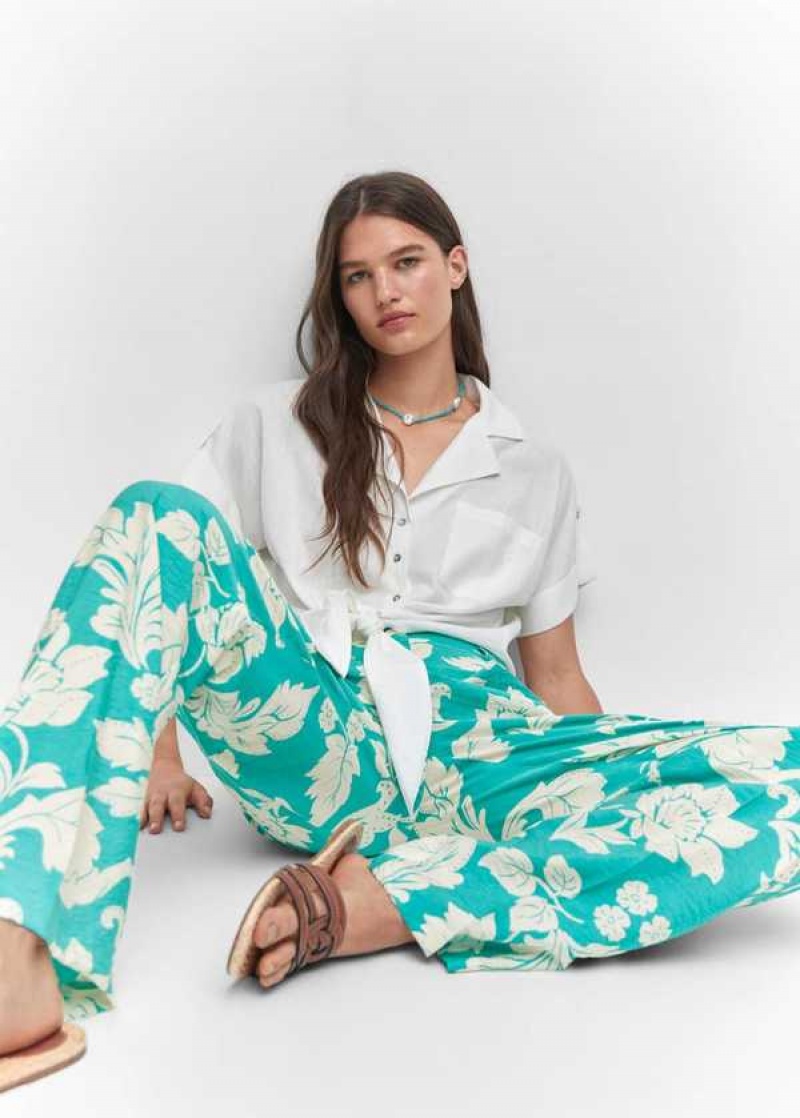 Mango Printed Rovný Pants | MNG-24438