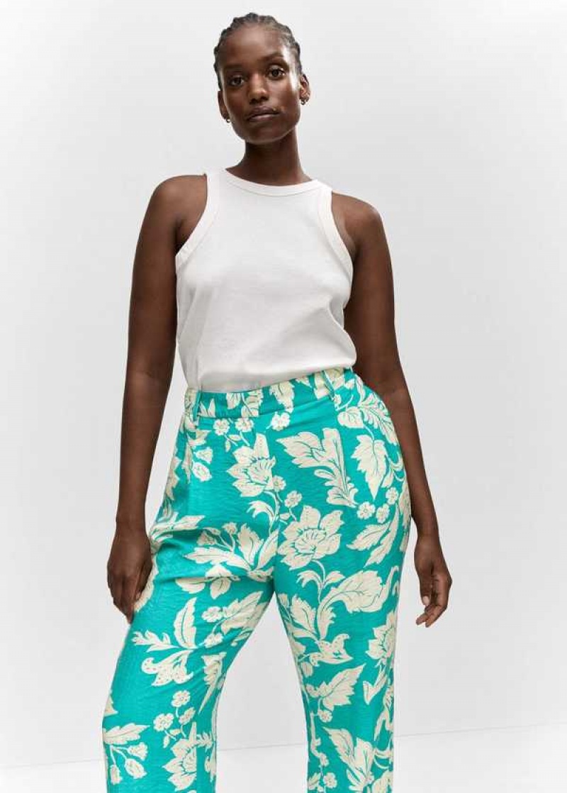 Mango Printed Rovný Pants | MNG-24438