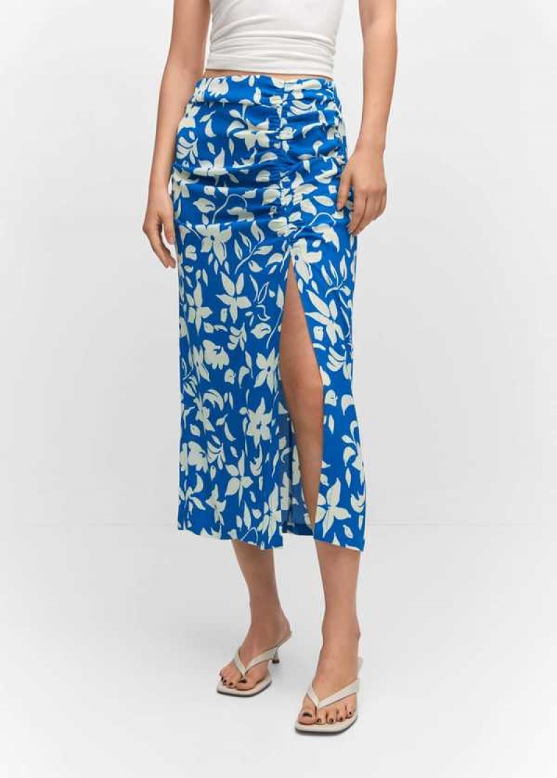 Mango Printed Skirt With Slit | MNG-24114