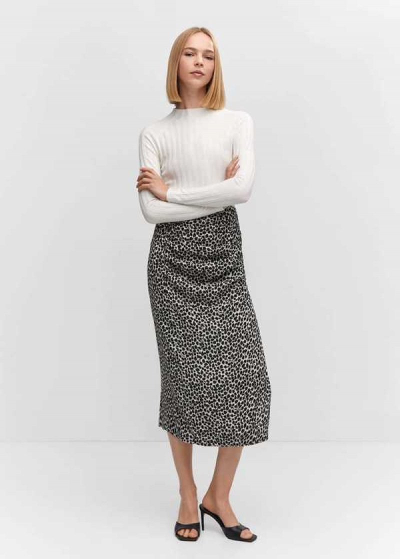 Mango Printed Skirt With Slit | MNG-24159