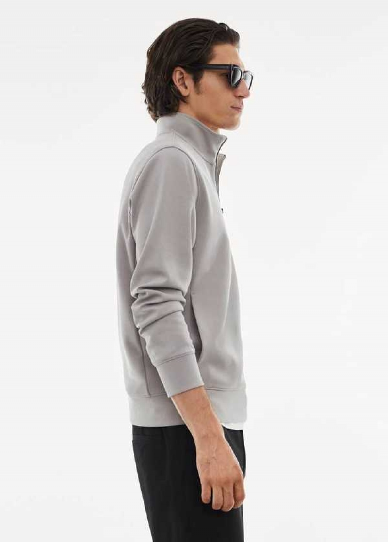 Mango Prodyšný Zip-neck Sweatshirt | MNG-21803