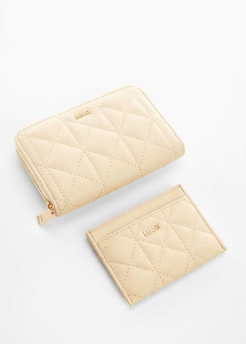 Mango Prošívaný Cardholder With Logo | MNG-23117