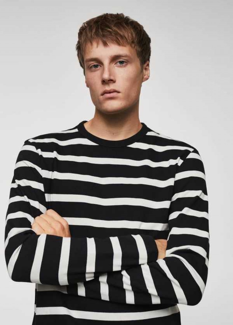 Mango Pruhovaný Long Sleeves T-shirt | MNG-21713