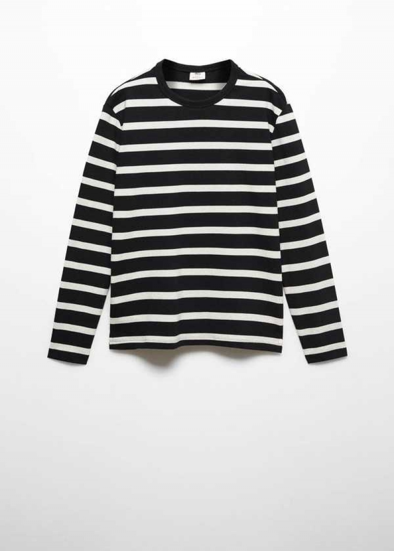 Mango Pruhovaný Long Sleeves T-shirt | MNG-21713