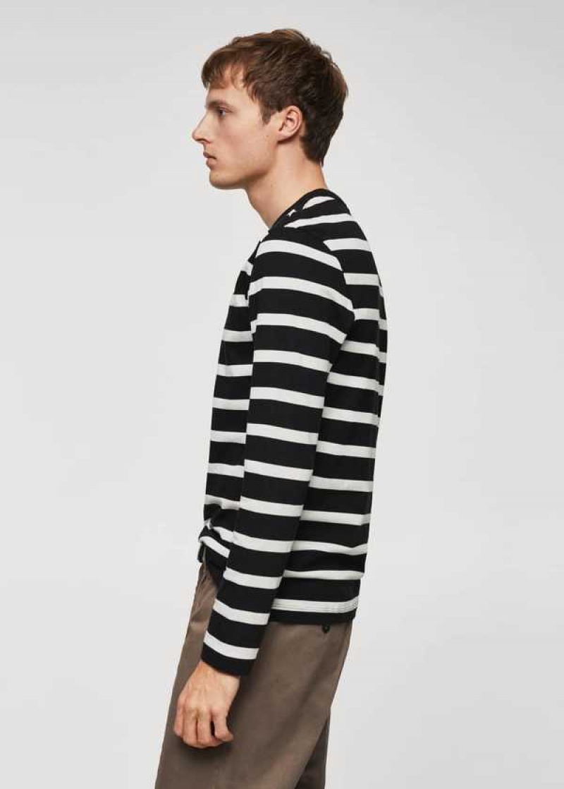 Mango Pruhovaný Long Sleeves T-shirt | MNG-21713