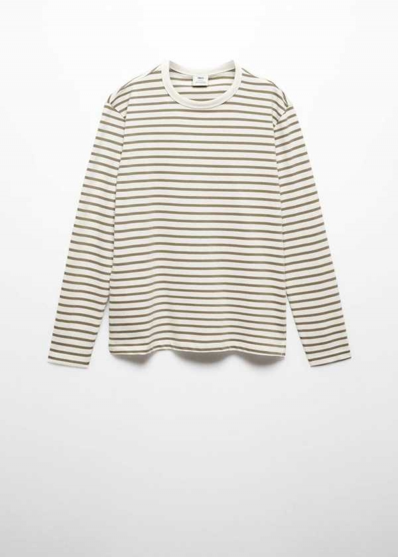 Mango Pruhovaný Long Sleeves T-shirt | MNG-21712