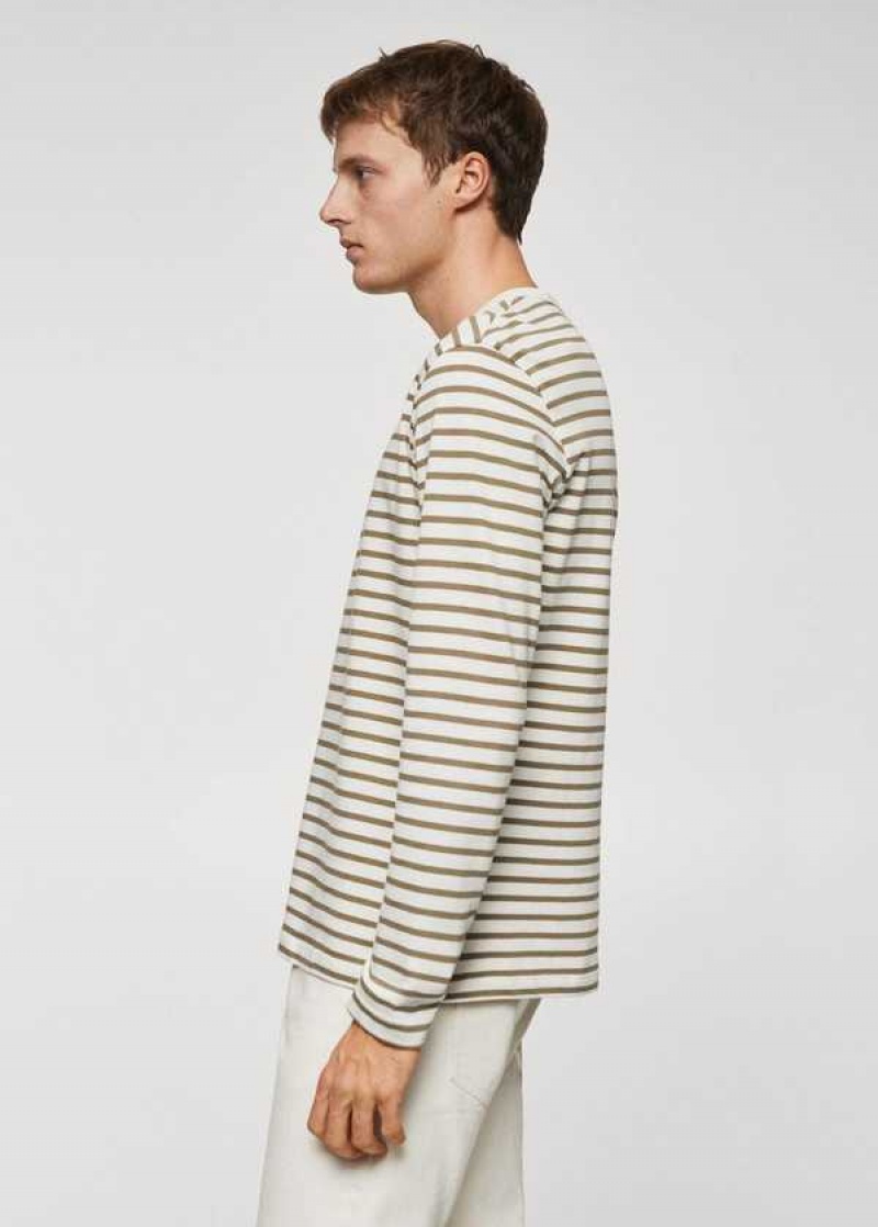 Mango Pruhovaný Long Sleeves T-shirt | MNG-21712