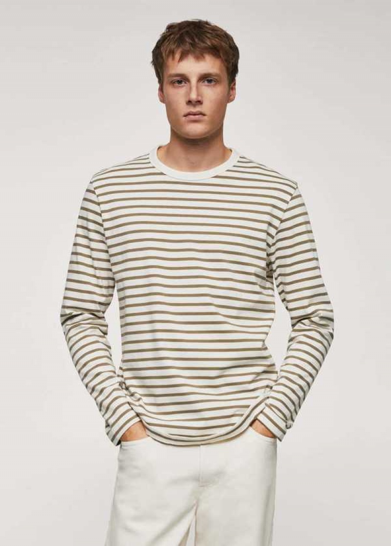 Mango Pruhovaný Long Sleeves T-shirt | MNG-21712