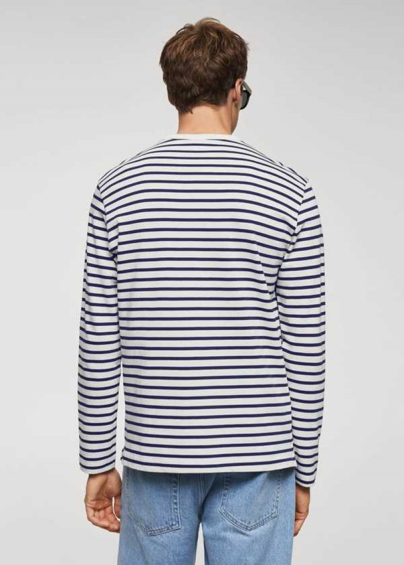 Mango Pruhovaný Long Sleeves T-shirt | MNG-21705