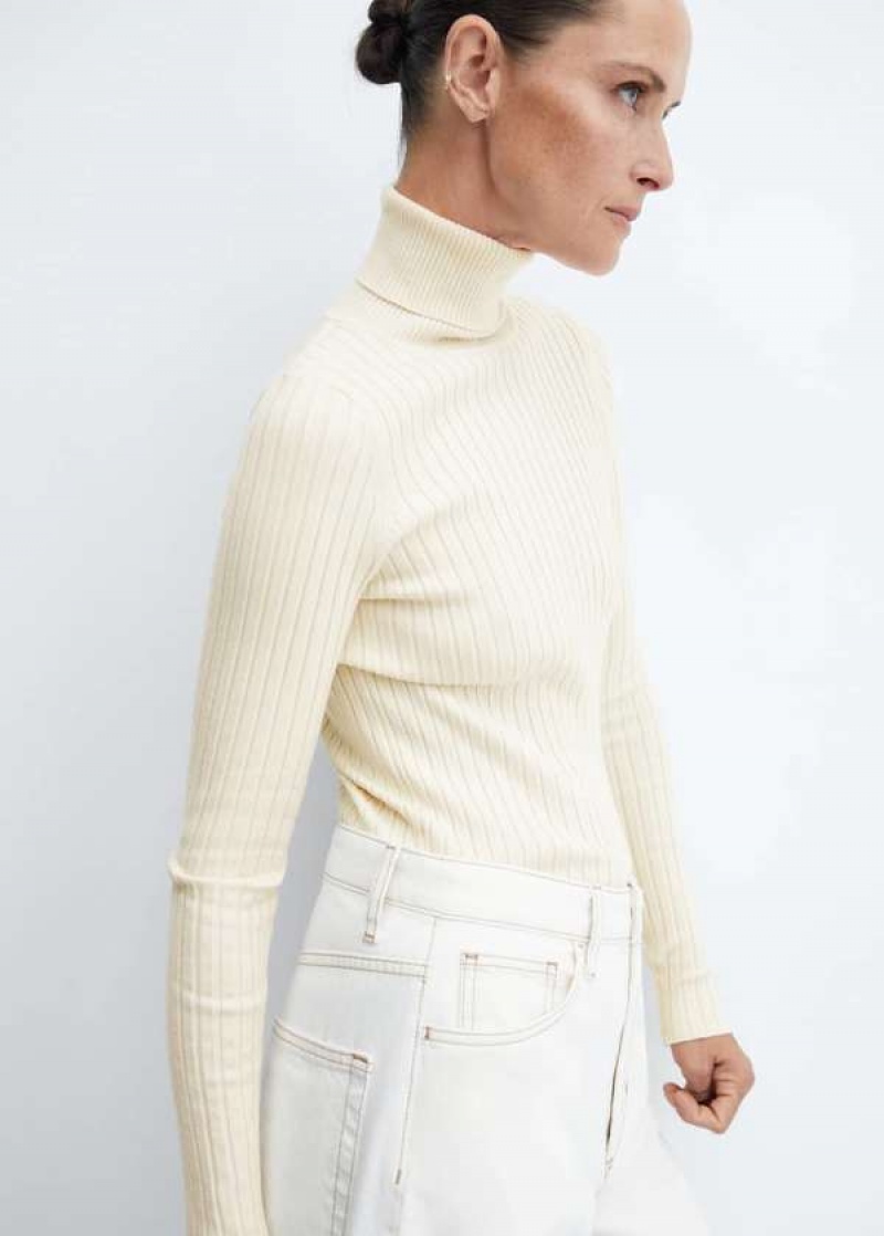 Mango Pruhovaný Polo-neck Svetrové | MNG-25630