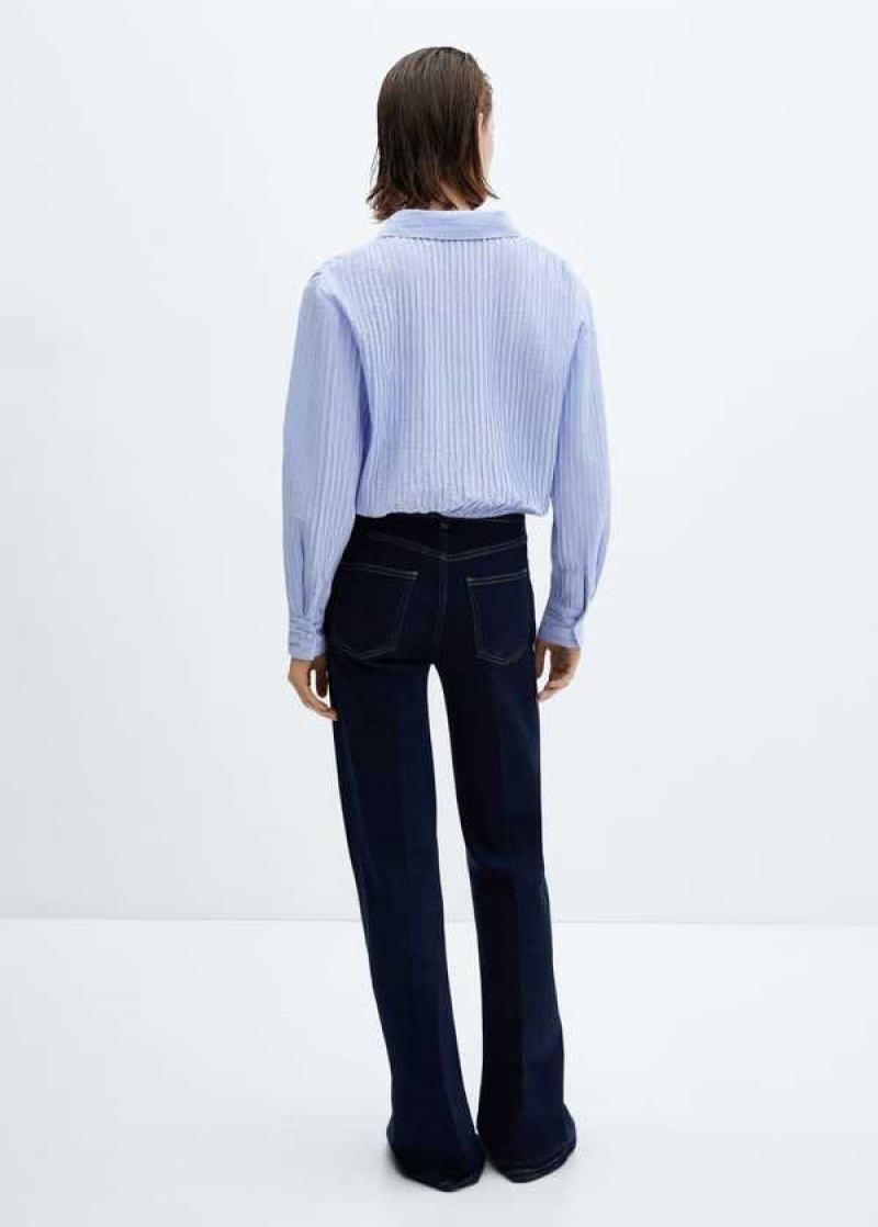 Mango Pruhovaný Textured Shirt | MNG-25289