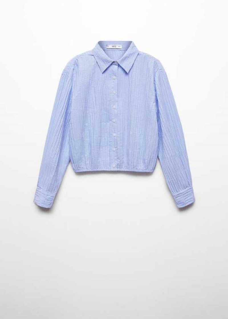 Mango Pruhovaný Textured Shirt | MNG-25289