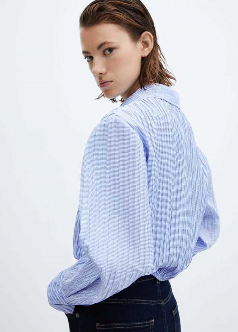 Mango Pruhovaný Textured Shirt | MNG-25289