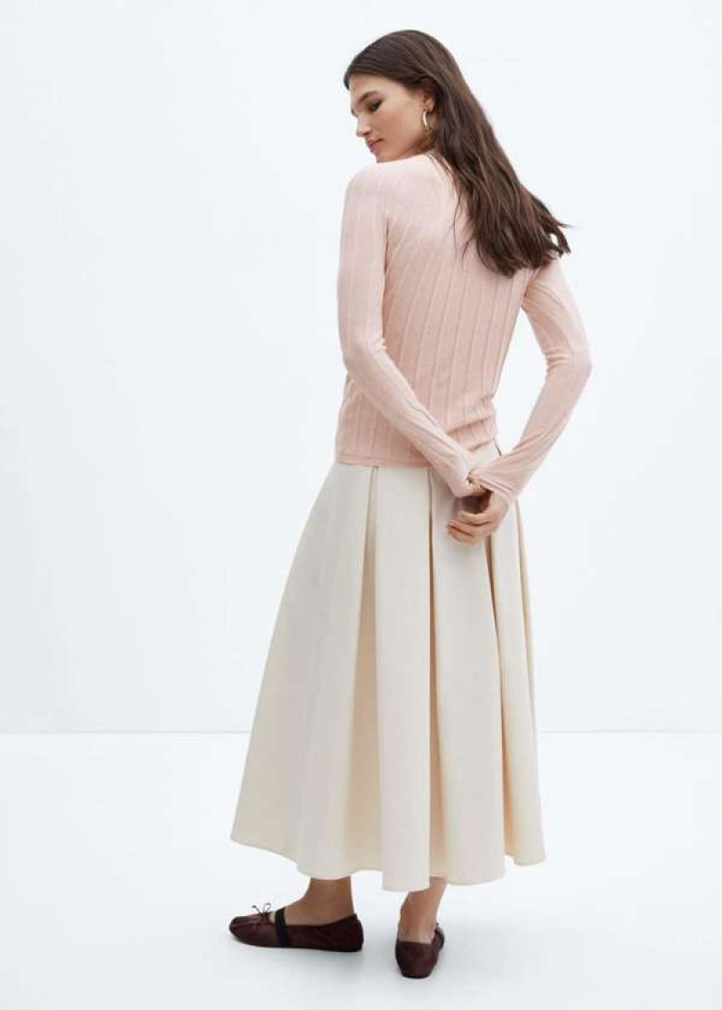 Mango Puffed Sleeves Crop Svetrové | MNG-25614