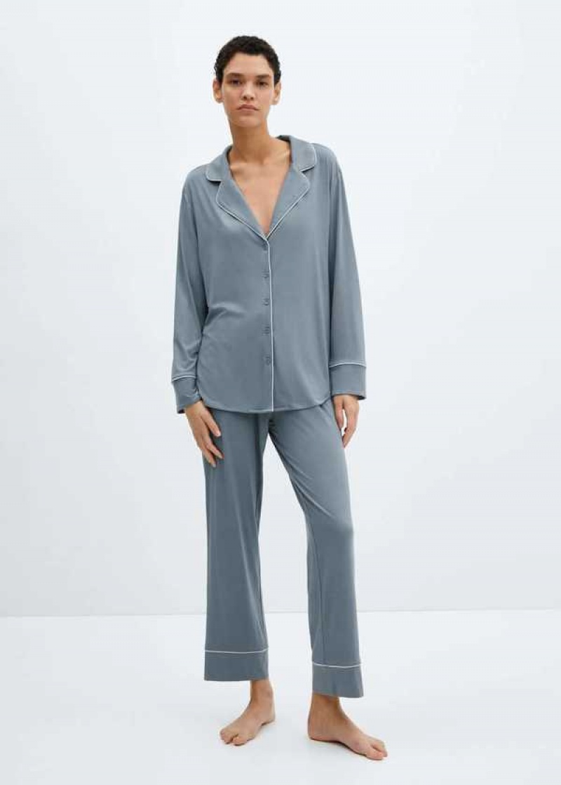 Mango Pyjama Trousers Piping | MNG-23742