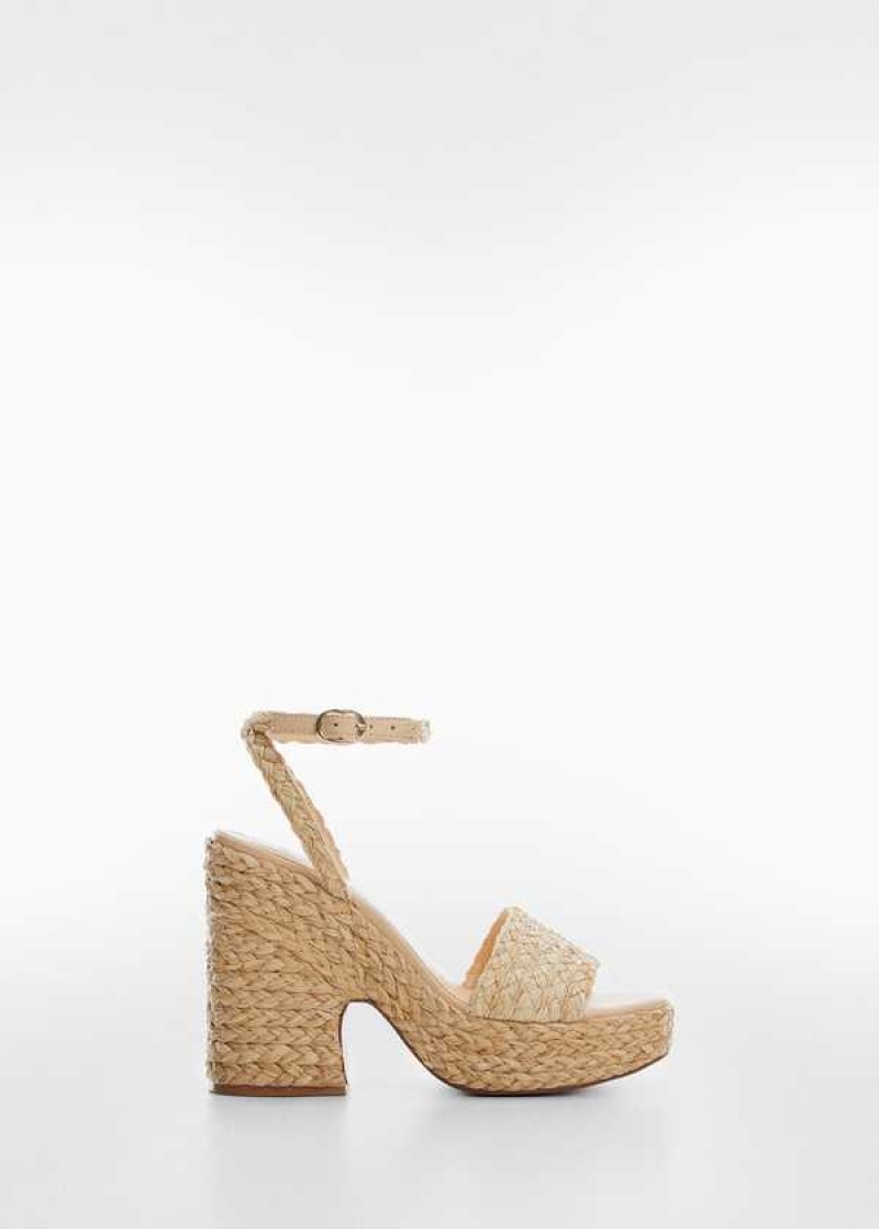 Mango Raffia Braided Sandals | MNG-23459