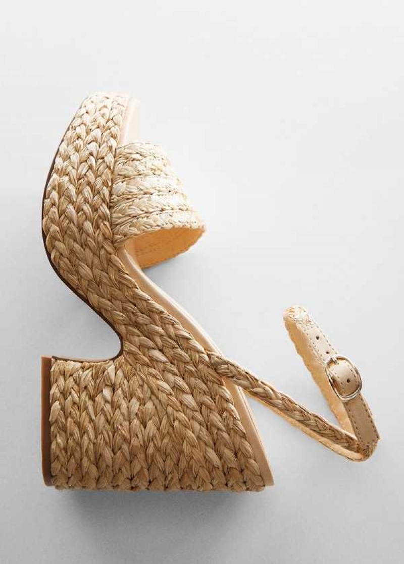 Mango Raffia Braided Sandals | MNG-23459