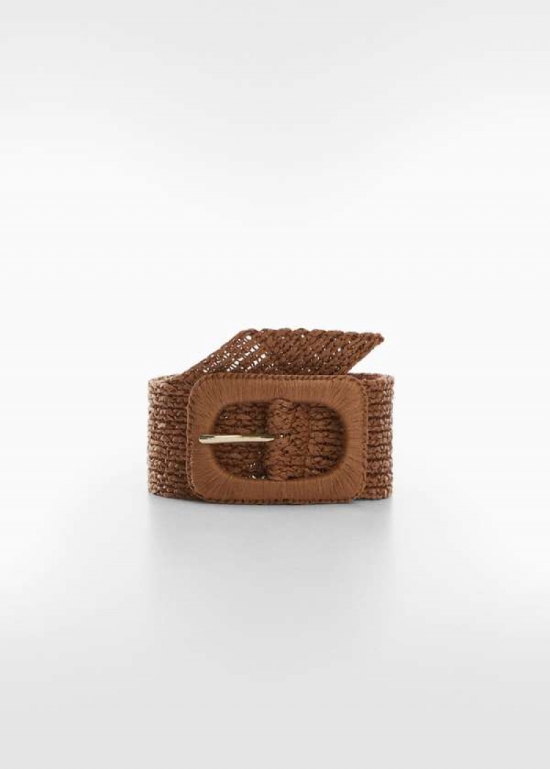 Mango Raffia Přezkou Belt | MNG-22975