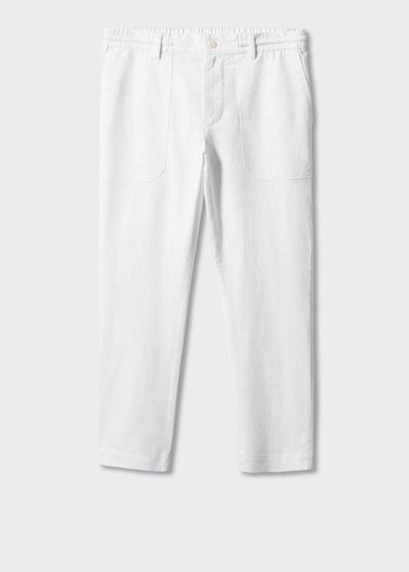 Mango Regular Fit Bavlněné Linen Pants | MNG-22348